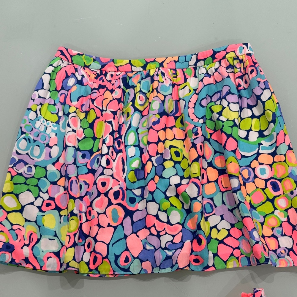 Lilly Pulitzer Neon Pink and Green Skirt Set - Picture 2 of 7
